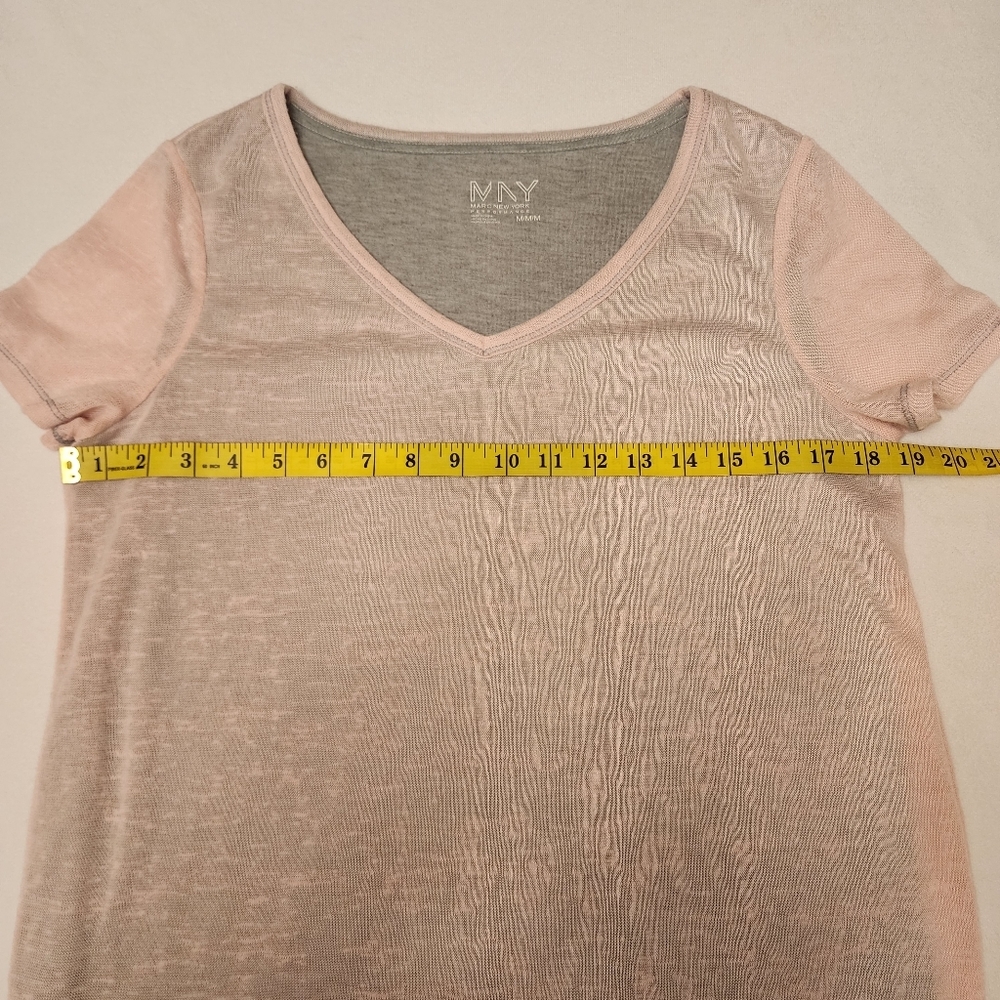 Marc New York Performance Pink & Gray Short Sleeve Top - Picture 8 of 11
